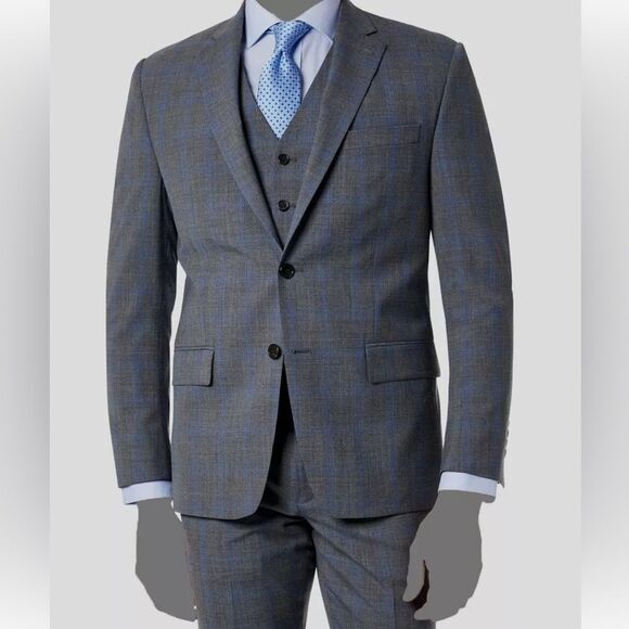 Lauren Ralph Lauren Other - Lauren Ralph Lauren Gray Blue Plaid Classic-Fit Blazer, UltraFlex, NWT, Size 44S